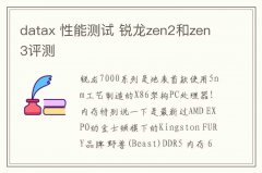 datax 性能测试 锐龙zen2和zen3评测