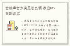 音响声音太尖是怎么调 家庭ktv音响调试